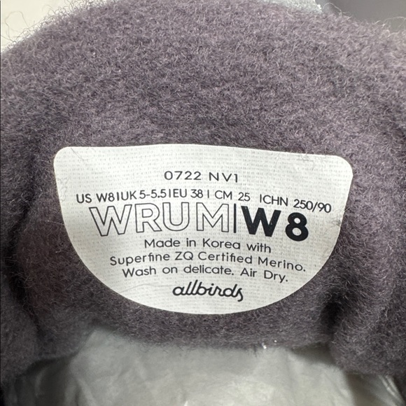 Allbirds Woman’s Wool Runner-Up Mizzle in Light Grey Size 8 New In Box - Picture 12 of 13